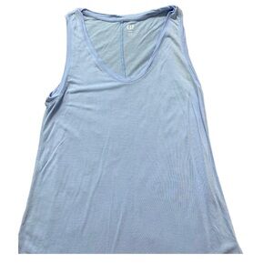 GAP Luxe Tank With Scoop Neck Spa Blue Size XS
